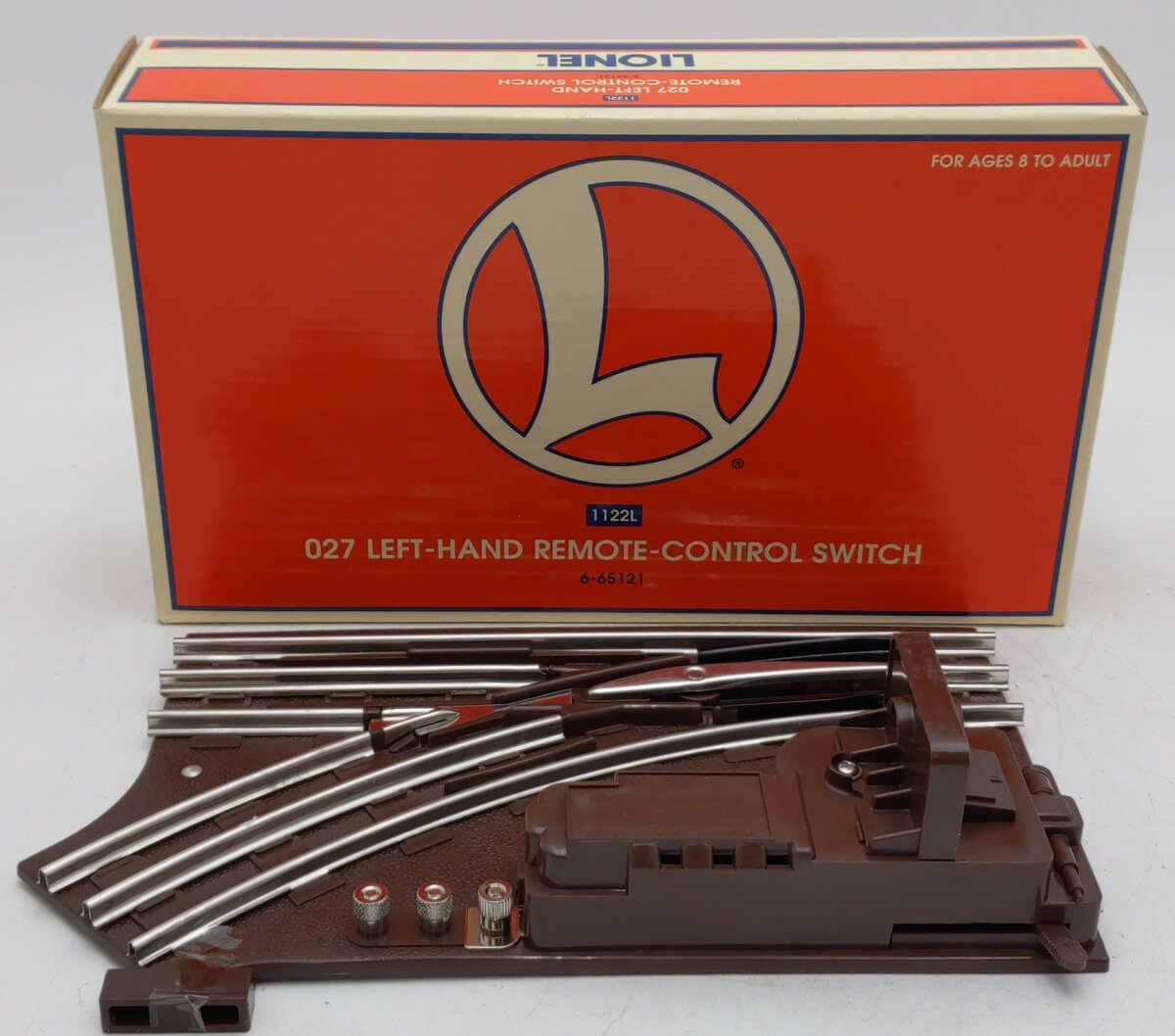 Lionel 6-65121 O 1122L 27" Left Hand Remote Control Switch Turnout EX/Box