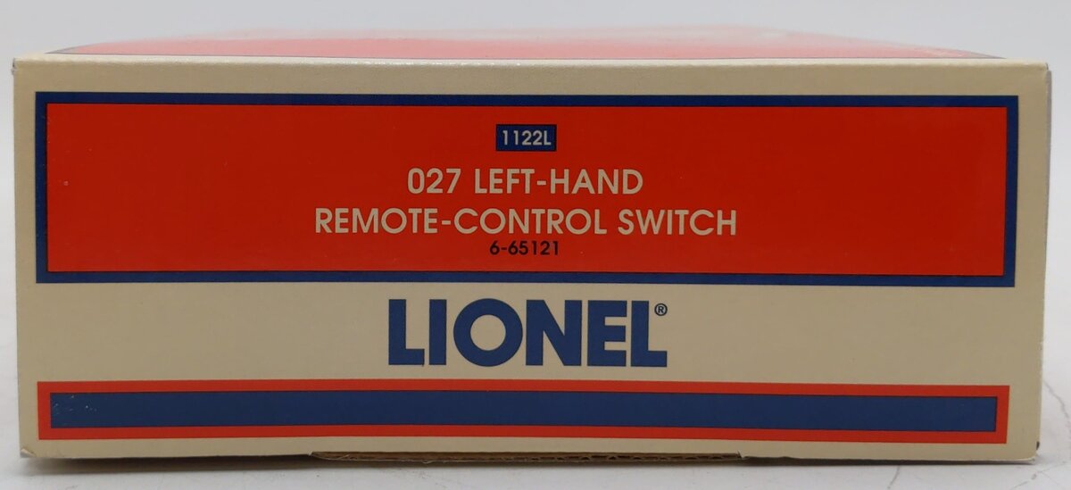 Lionel 6-65121 O 1122L 27" Left Hand Remote Control Switch Turnout EX/Box
