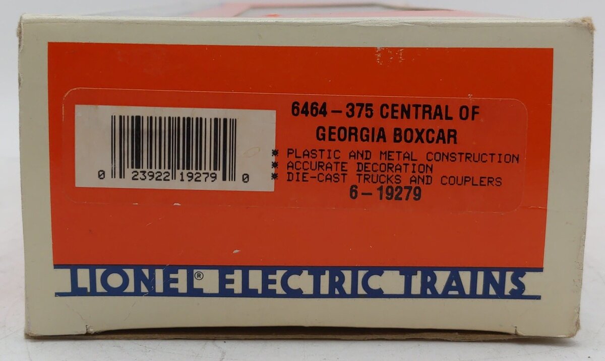 Lionel 6-19279 O Gauge Central of Georgia Boxcar #6464-375 EX/Box