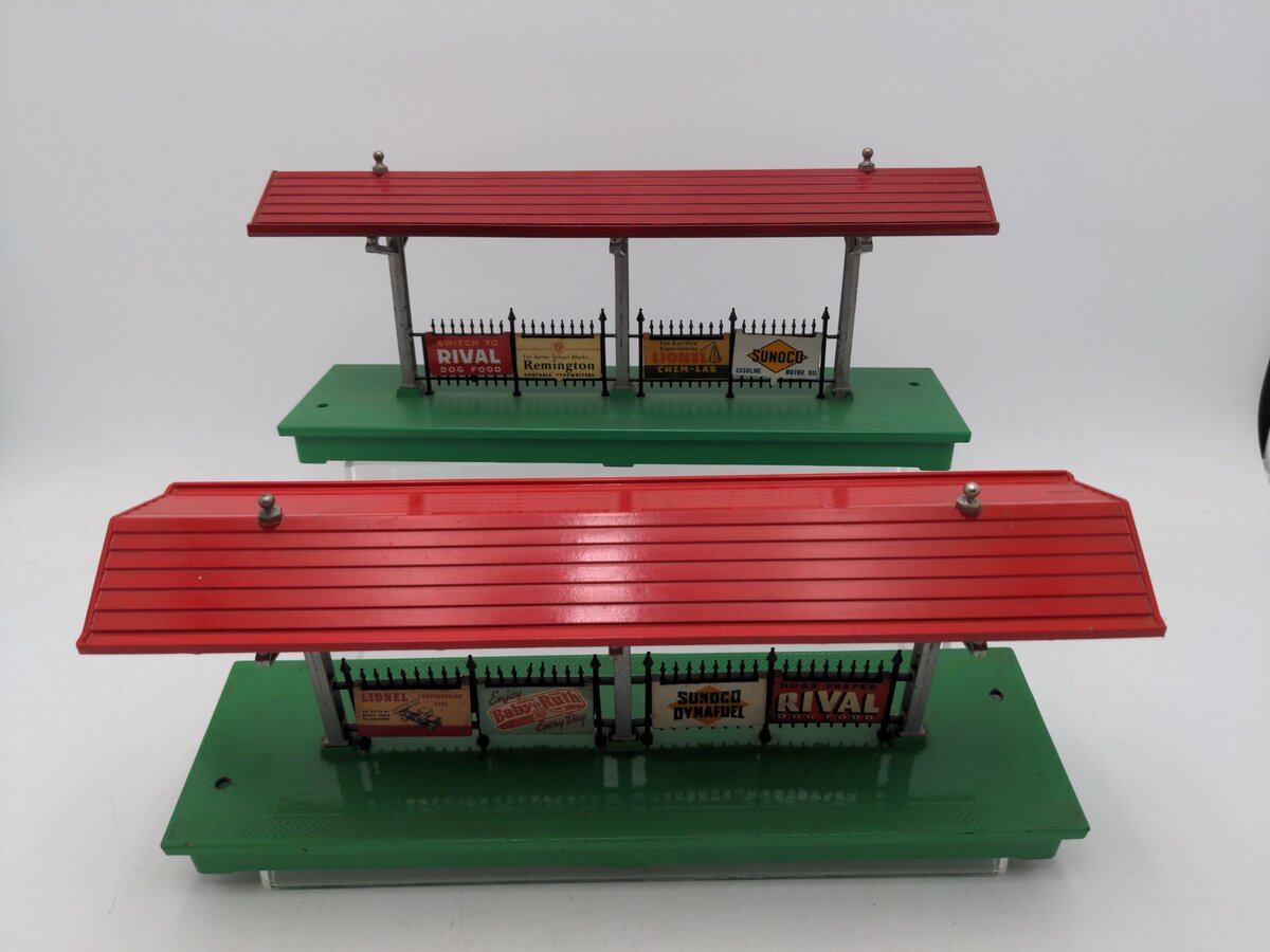 Lionel 156 Vintage O Lighted Station Platforms: [2] VG