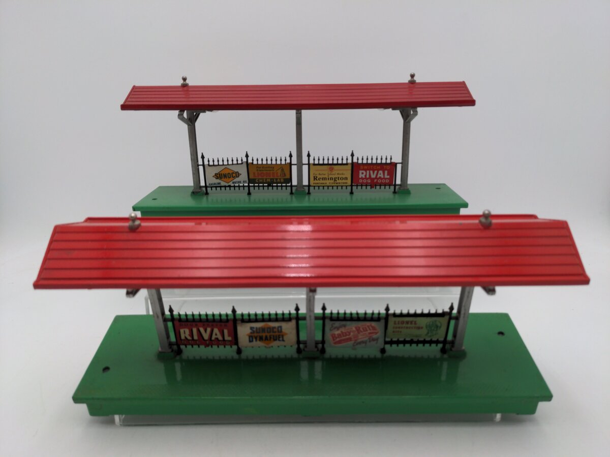 Lionel 156 Vintage O Lighted Station Platforms: [2] VG