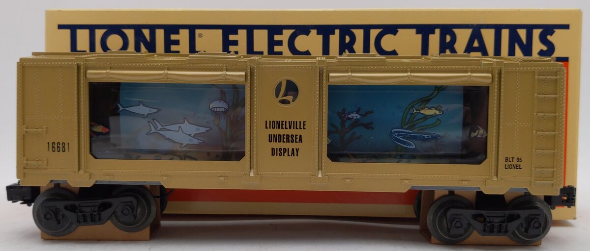 Lionel 6-16681 O Gauge Gold Animated Shark Aquarium Car EX/Box