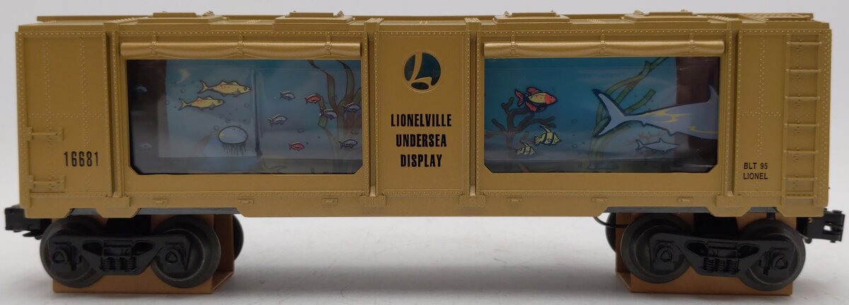Lionel 6-16681 O Gauge Gold Animated Shark Aquarium Car EX/Box