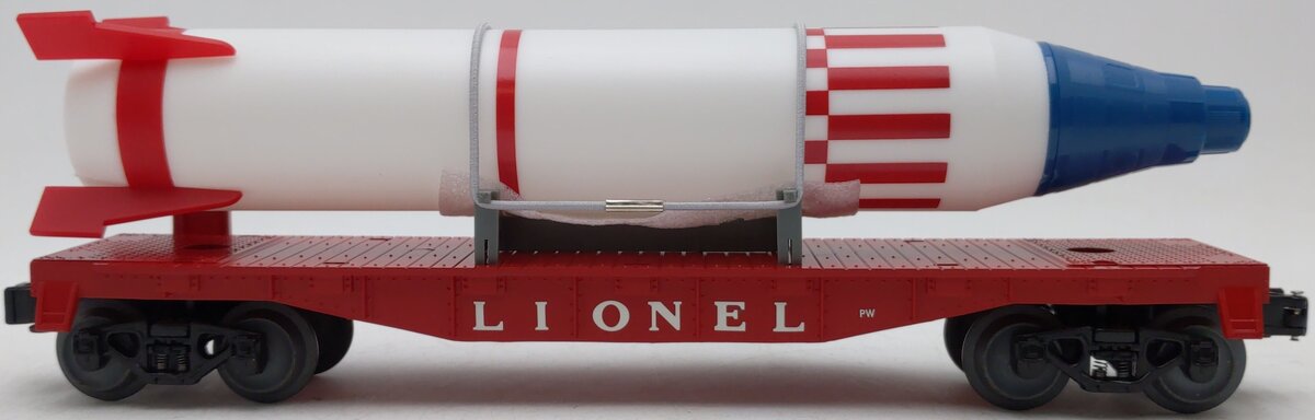 Lionel 6-26025 O Gauge PWC Lionel Flat Car With Rocket PWC EX/Box