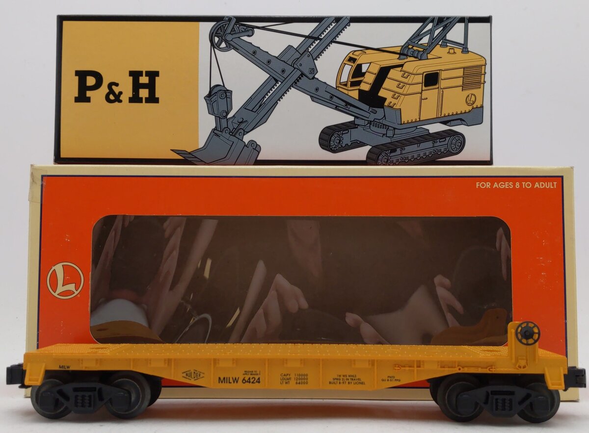 Lionel 6-16978 O Gauge Milwaukee Road Flatcar with P&H Power Shovel Model Kit EX/Box