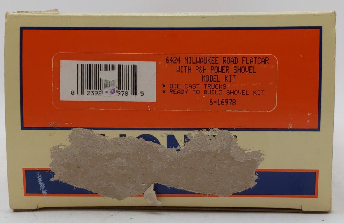 Lionel 6-16978 O Gauge Milwaukee Road Flatcar with P&H Power Shovel Model Kit EX/Box