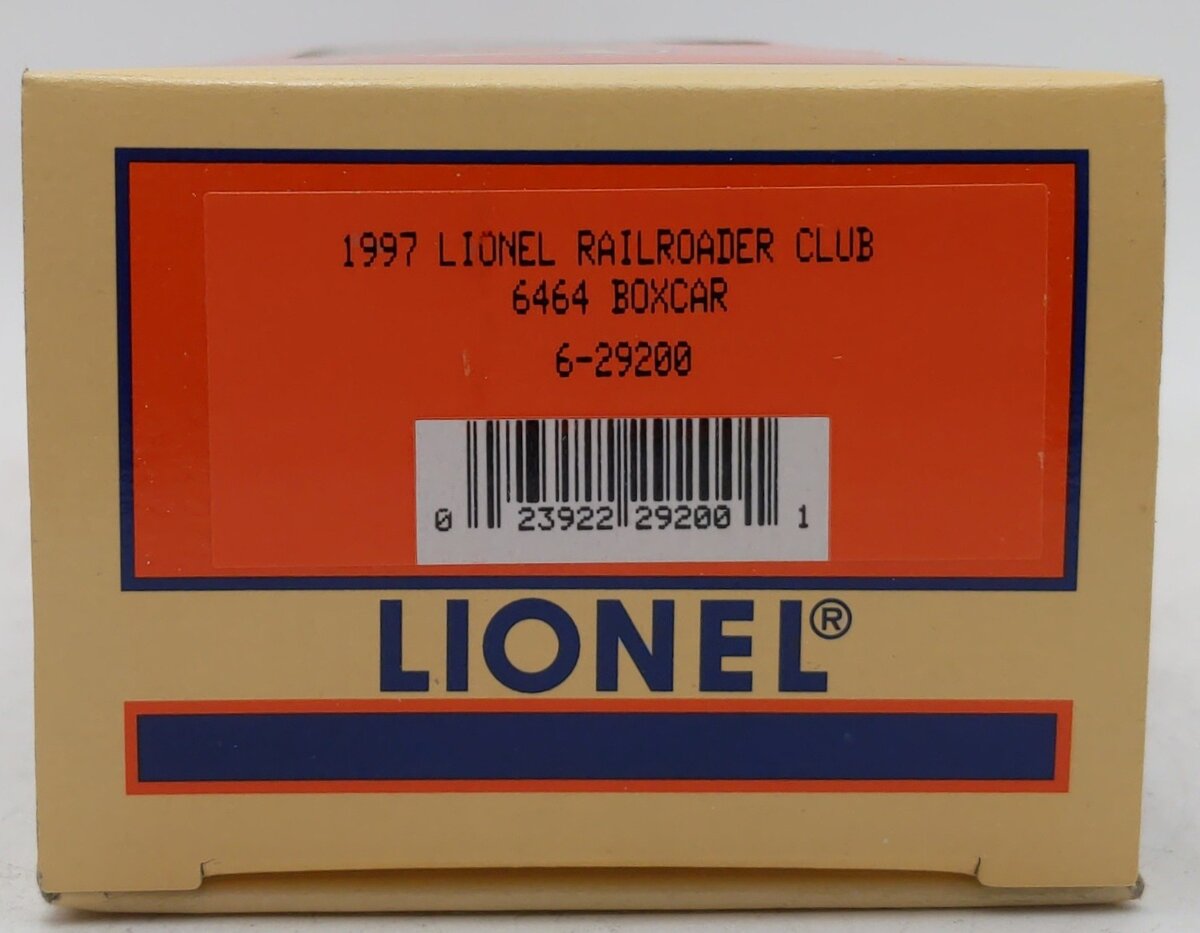 Lionel 6-29200 O Gauge Lionel Railroad Club Boxcar #9700 EX/Box