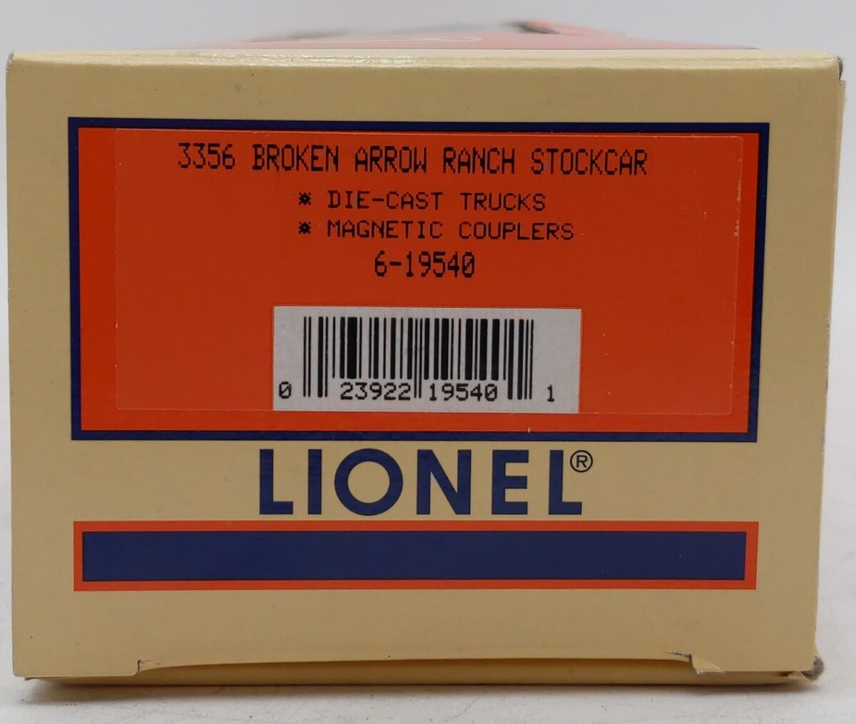 Lionel 6-19540 O Gauge Broken Arrow Ranch Stock Car #3356 EX/Box