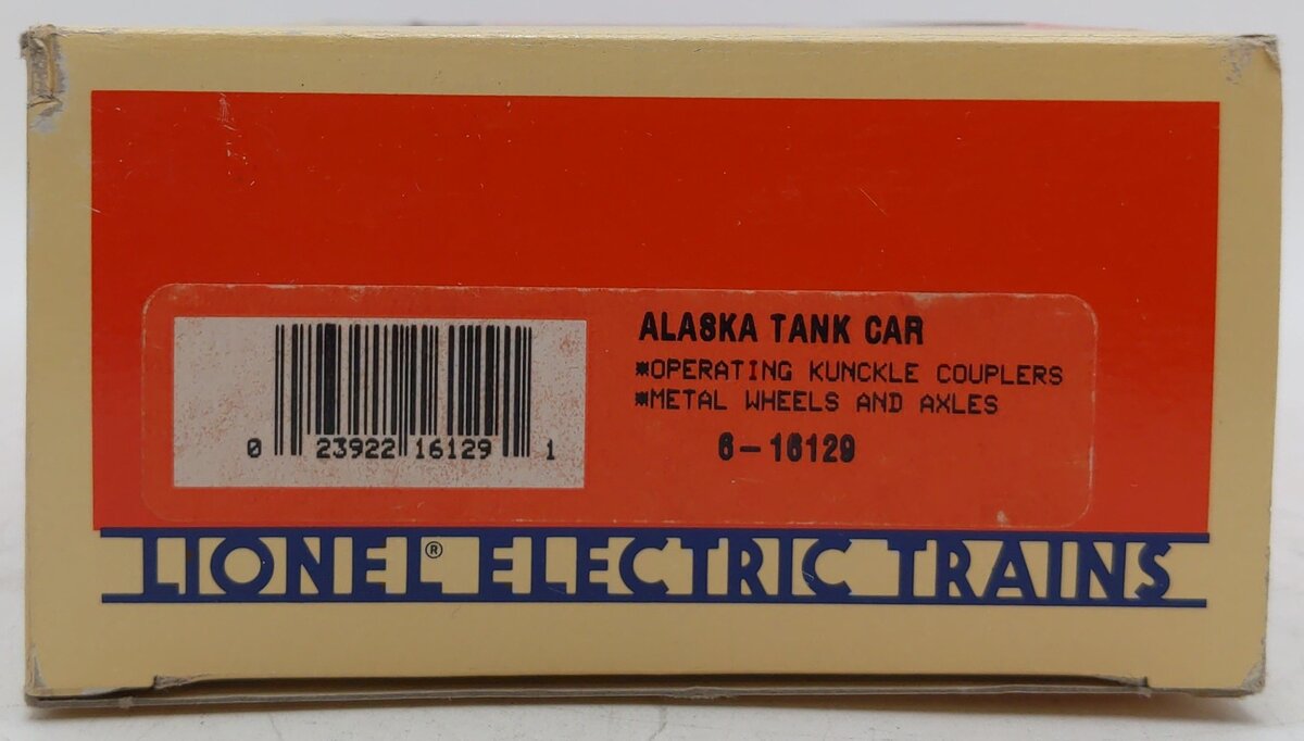 Lionel 6-16129 O Gauge Alaska Railroad Single Dome Tank Car EX/Box