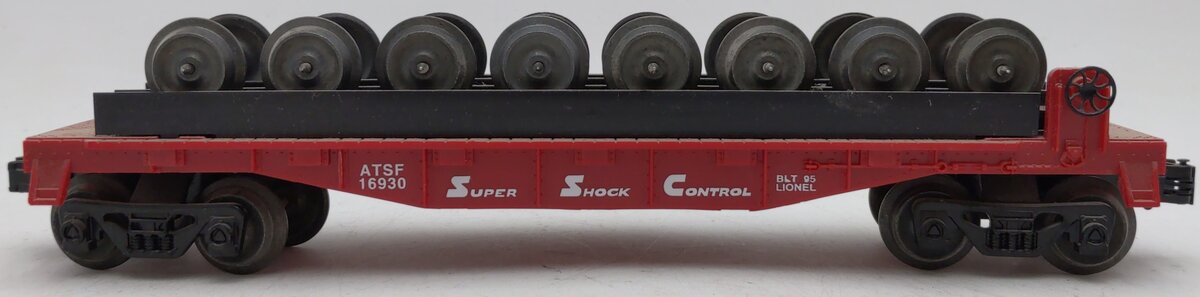 Lionel 6-16930 O Gauge AT&SF Flat Car w/ Wheel Sets #16930 EX/Box