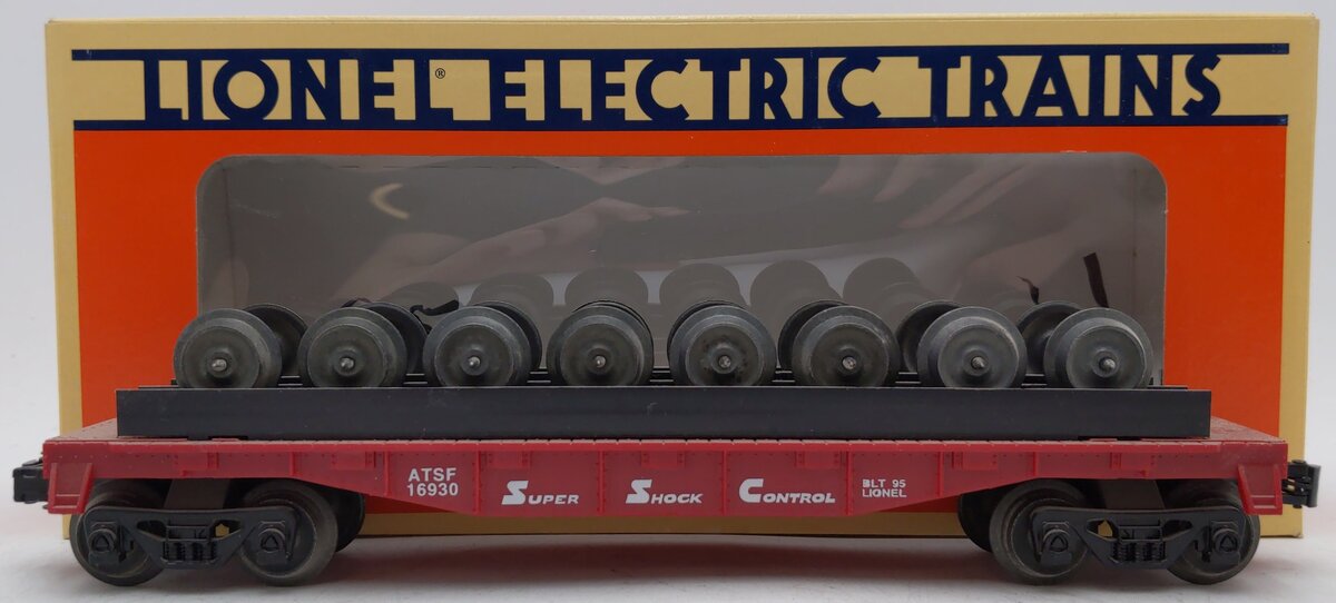 Lionel 6-16930 O Gauge AT&SF Flat Car w/ Wheel Sets #16930 EX/Box