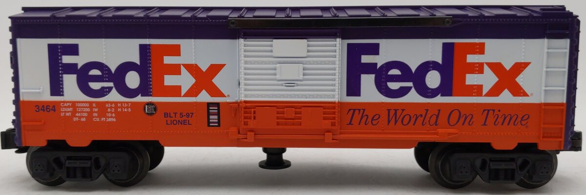 Lionel 6-19835 O Gauge FedEx Operating Boxcar #3464 EX/Box