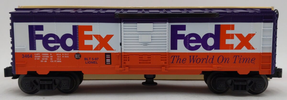 Lionel 6-19835 O Gauge FedEx Operating Boxcar #3464 EX/Box