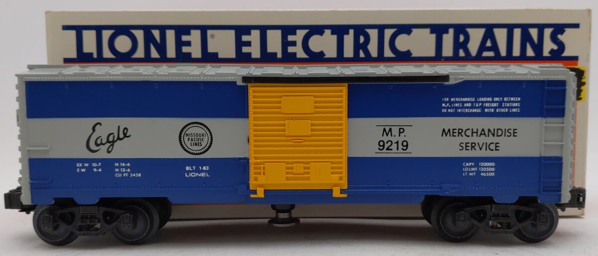 Lionel 6-9219 O Gauge Missouri Pacific Operating Boxcar EX/Box