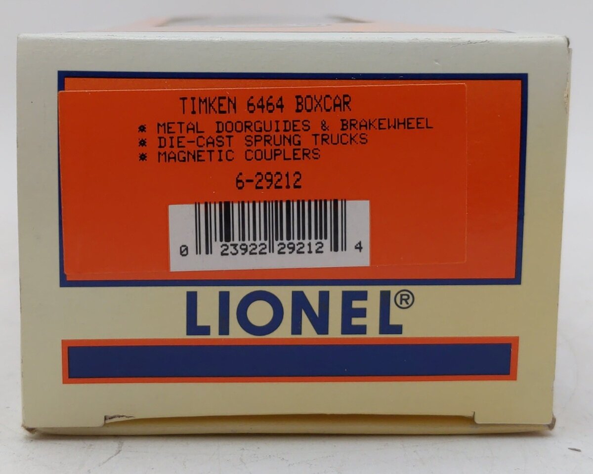 Lionel 6-29212 O Gauge Timken 6464 Boxcar #6464500 EX/Box