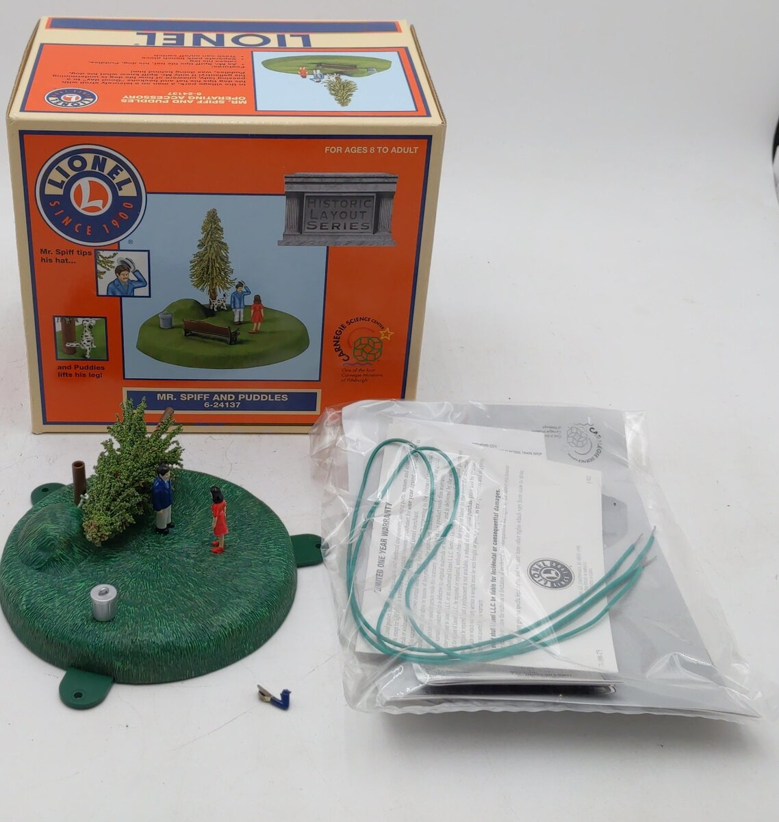 Lionel 6-24137 O Mr. Spiff & Puddles Operating Accessory Animated Scene VG/Box