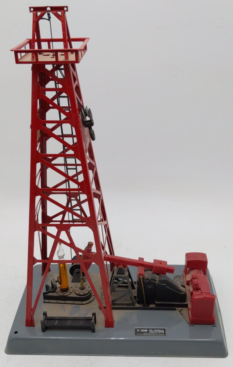 Lionel 6-12848 O Gauge Red Operating Oil Derrick EX/Box