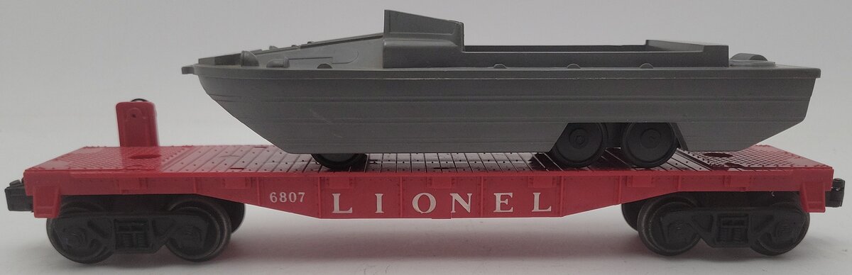 Lionel 6807 Vintage O USMC Flatcar w/ DUCK Boat EX/Box