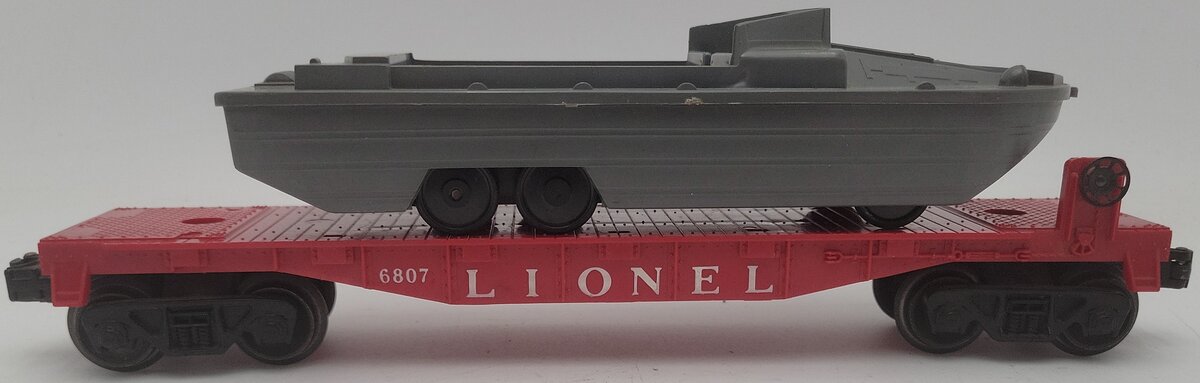 Lionel 6807 Vintage O USMC Flatcar w/ DUCK Boat EX/Box