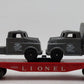 Lionel 6806 Vintage O Flatcar w/ USMC Radar Truck & Medical Box Truck EX
