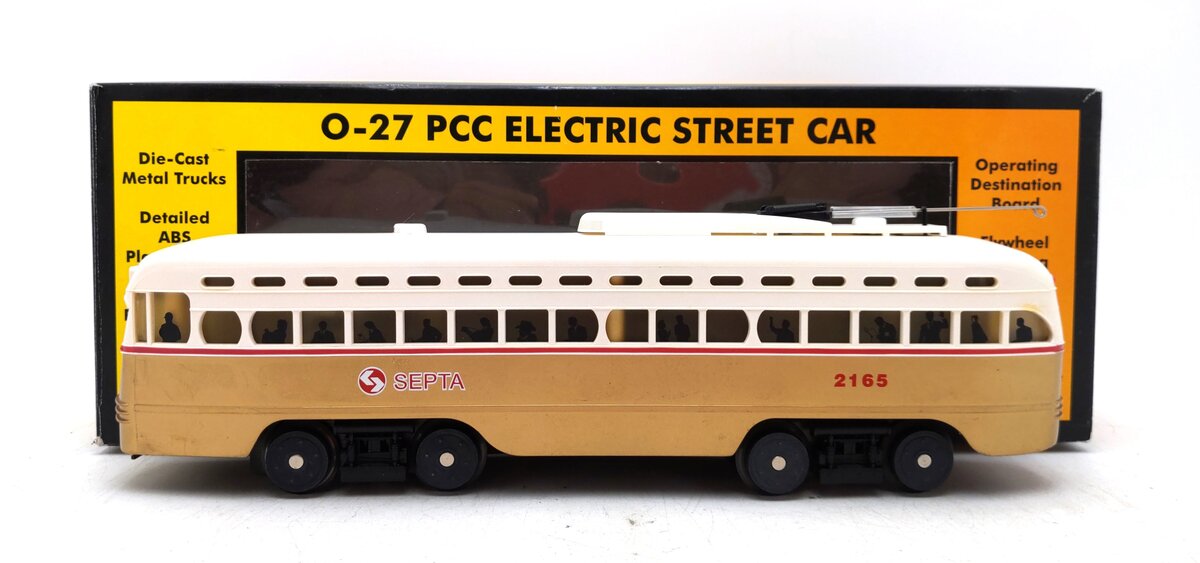 MTH 30-2503-0 O Gauge SEPTA PCC Electric Trolley Car #2165 EX/Box