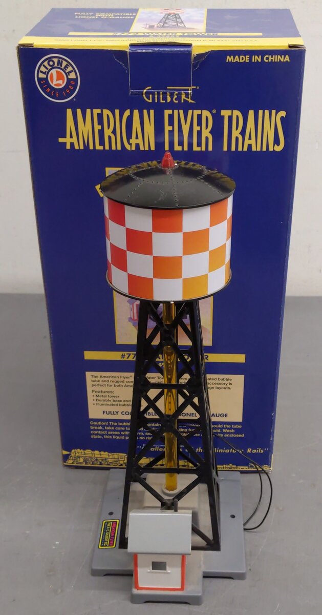 American Flyer 6-49809 S Scale Checkerboard Bubbling Water tower #772 EX/Box