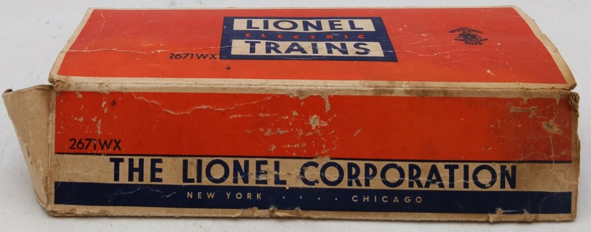 Lionel 2671WX Vintage O Lionel Lines Whistling Tender VG/Box