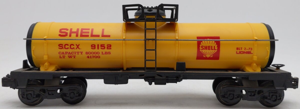Lionel 6-9152 O Gauge Shell Single Dome Tank Car #9152 EX