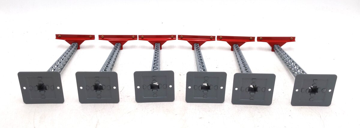 MTH 10-1093 Standard Gauge Gray/Red #71 Telegraph Post Set (Pack of 6) NIB