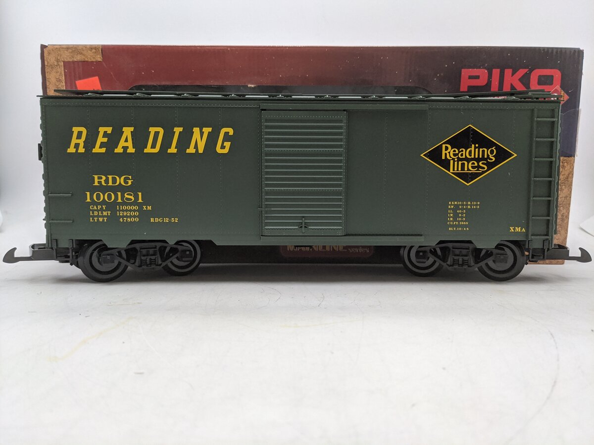 Piko 38851 G Scale Reading Steel Boxcar #100181 EX/Box