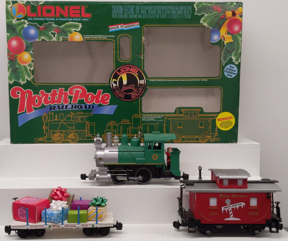 Lionel 8-81004 North Pole Railroad G Gauge Steam Train Set EX/Box