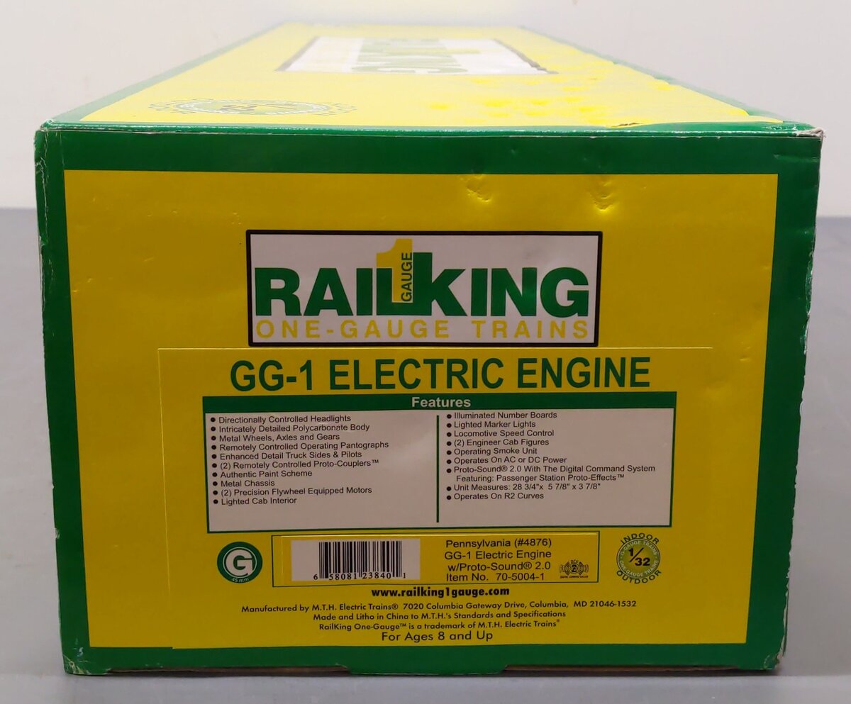 MTH 70-5004-1 G Scale Pennsylvania RR GG-1 Electric Engine #4876 w/ PS2 LN/Box