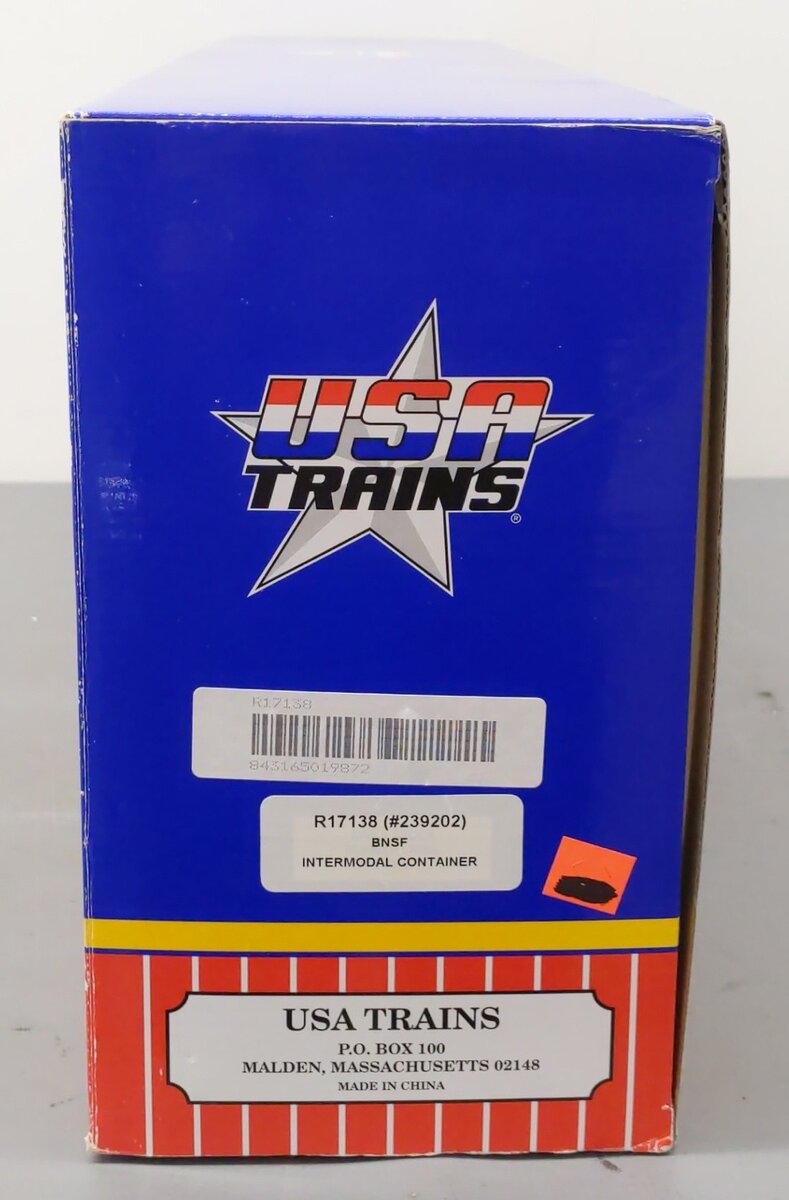 USA Trains R17137 G Scale BNSF Intermodal Container Car w/ 2 Containers NIB