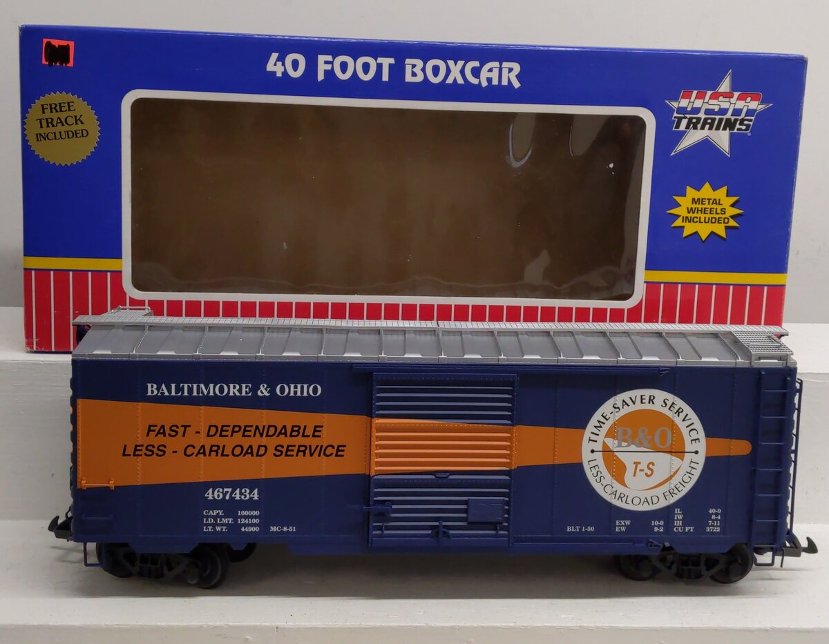 USA Trains 19220C G Baltimore & Ohio 40' Boxcar #467434
