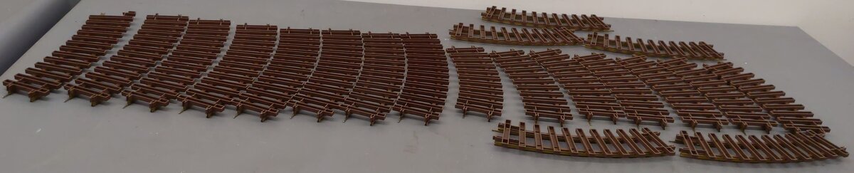Lionel G Scale Assorted Curved Brass Track Sections [20] VG