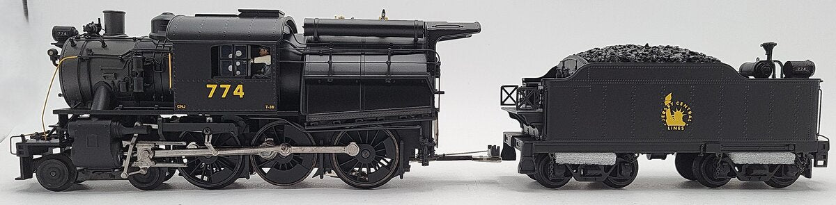 MTH 20-3356-1 CNJ 4-6-0 Camelback Steam Loco w/PS2 (Hi-Rail Wheels) #774 LN/Box