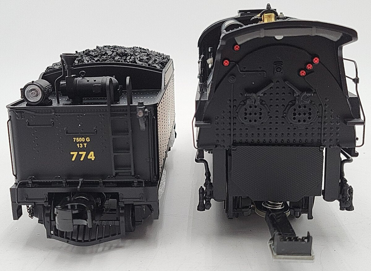 MTH 20-3356-1 CNJ 4-6-0 Camelback Steam Loco w/PS2 (Hi-Rail Wheels) #774 LN/Box