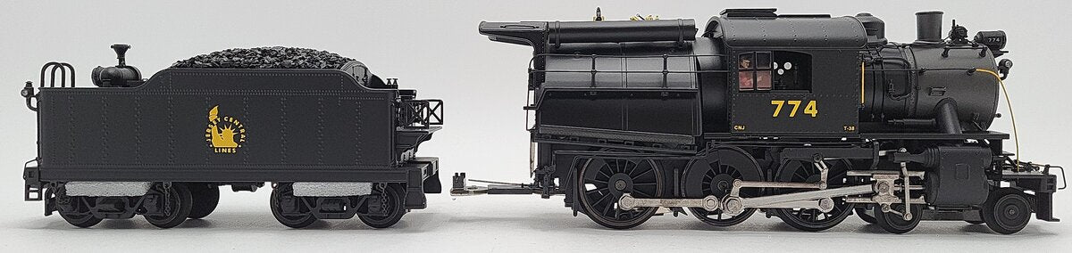 MTH 20-3356-1 CNJ 4-6-0 Camelback Steam Loco w/PS2 (Hi-Rail Wheels) #774 LN/Box