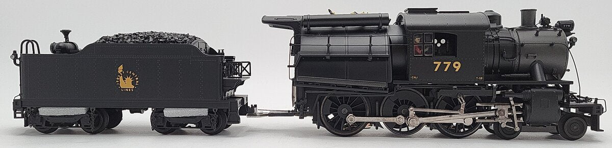 MTH 20-3357-1 O Scale Jersey Central 4-6-0 Camelback w/PS2 (Hi-Rail Wheels) #779 LN/Box