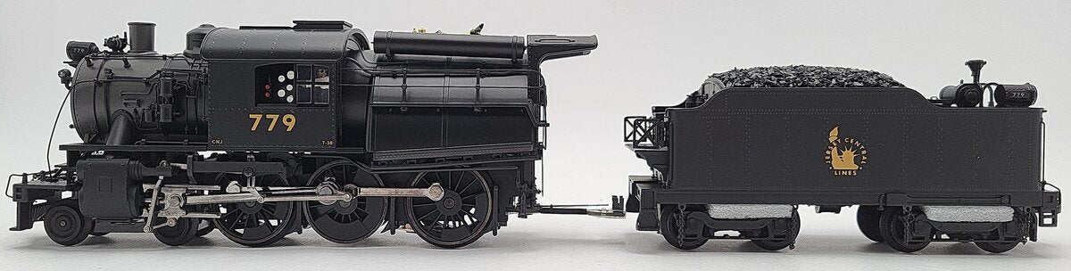 MTH 20-3357-1 O Scale Jersey Central 4-6-0 Camelback w/PS2 (Hi-Rail Wheels) #779 LN/Box