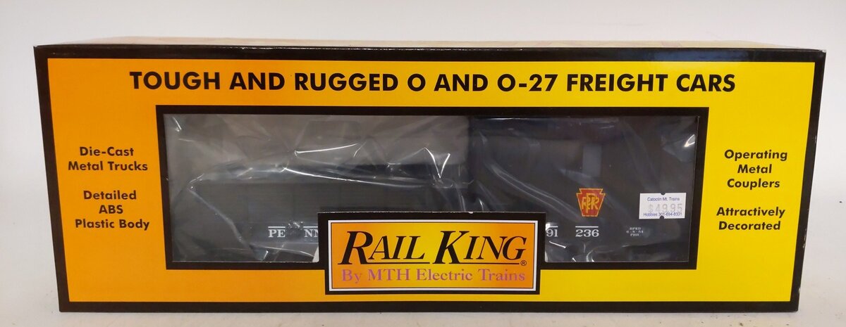 MTH 30-79327 O Pennsylvania Crane Tender Car #491236 LN/Box
