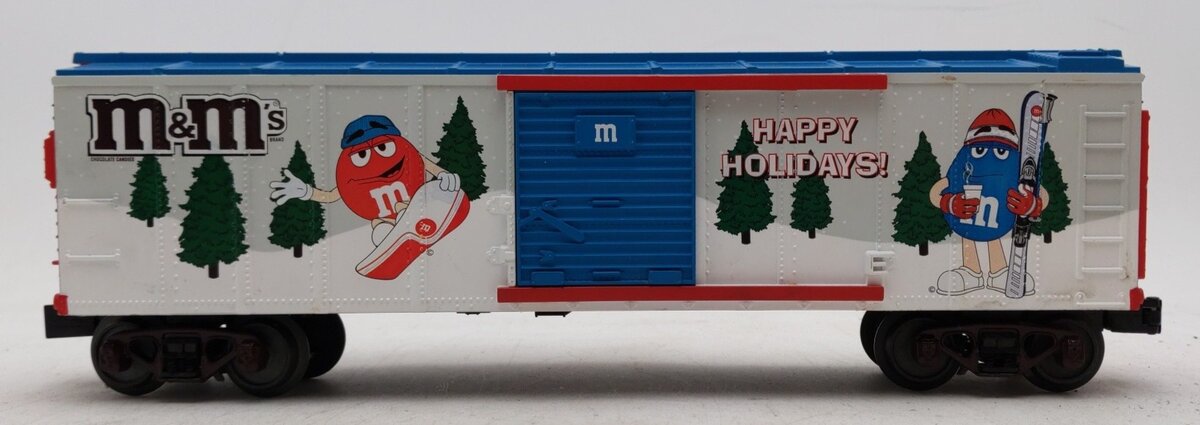 MTH 30-74595 O Gauge Mars-M&Ms Happy Holidays Box Car LN/Box