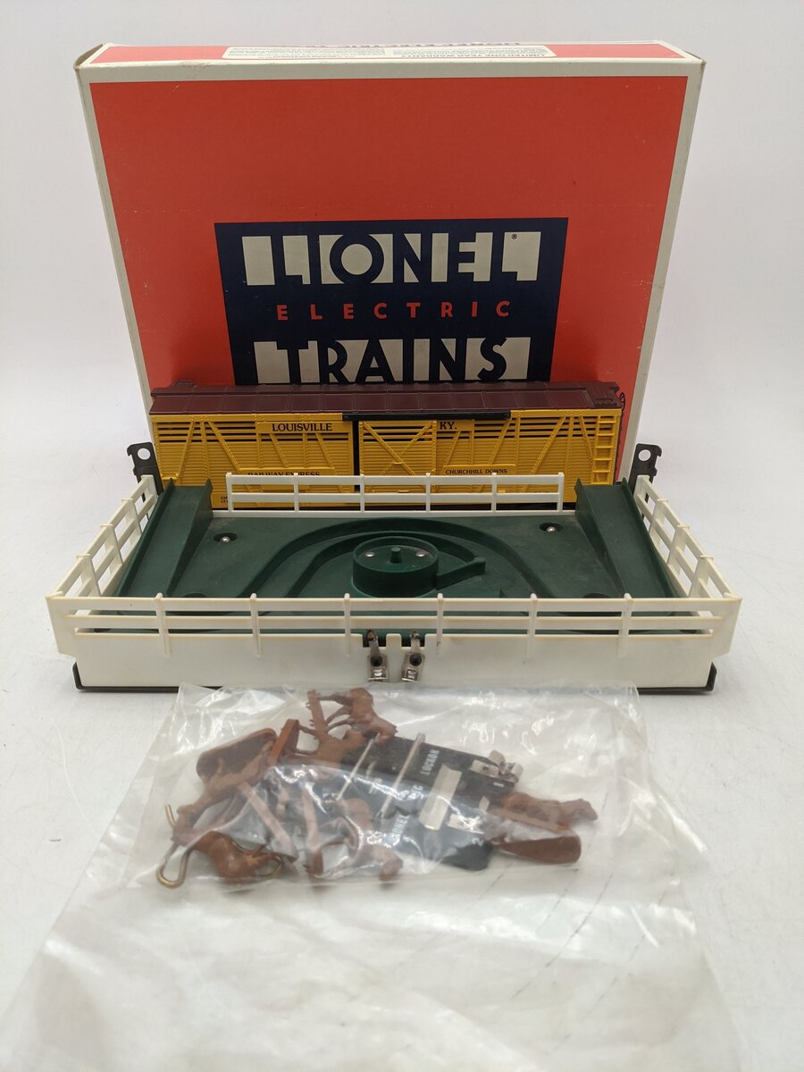 Lionel 6-9224 O Gauge Churchill Downs Operating Horse Car Set EX/Box