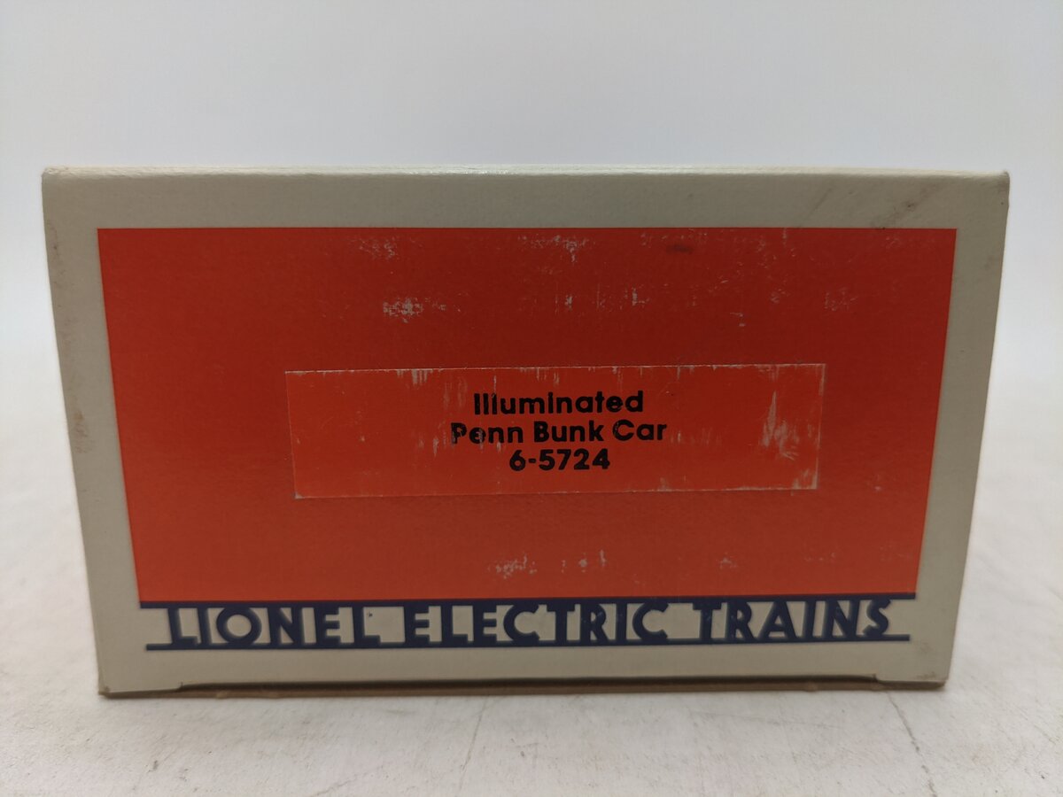 Lionel 6-5724 O Gauge Pennsylvania Illuminated Bunk Car #5724 EX/Box