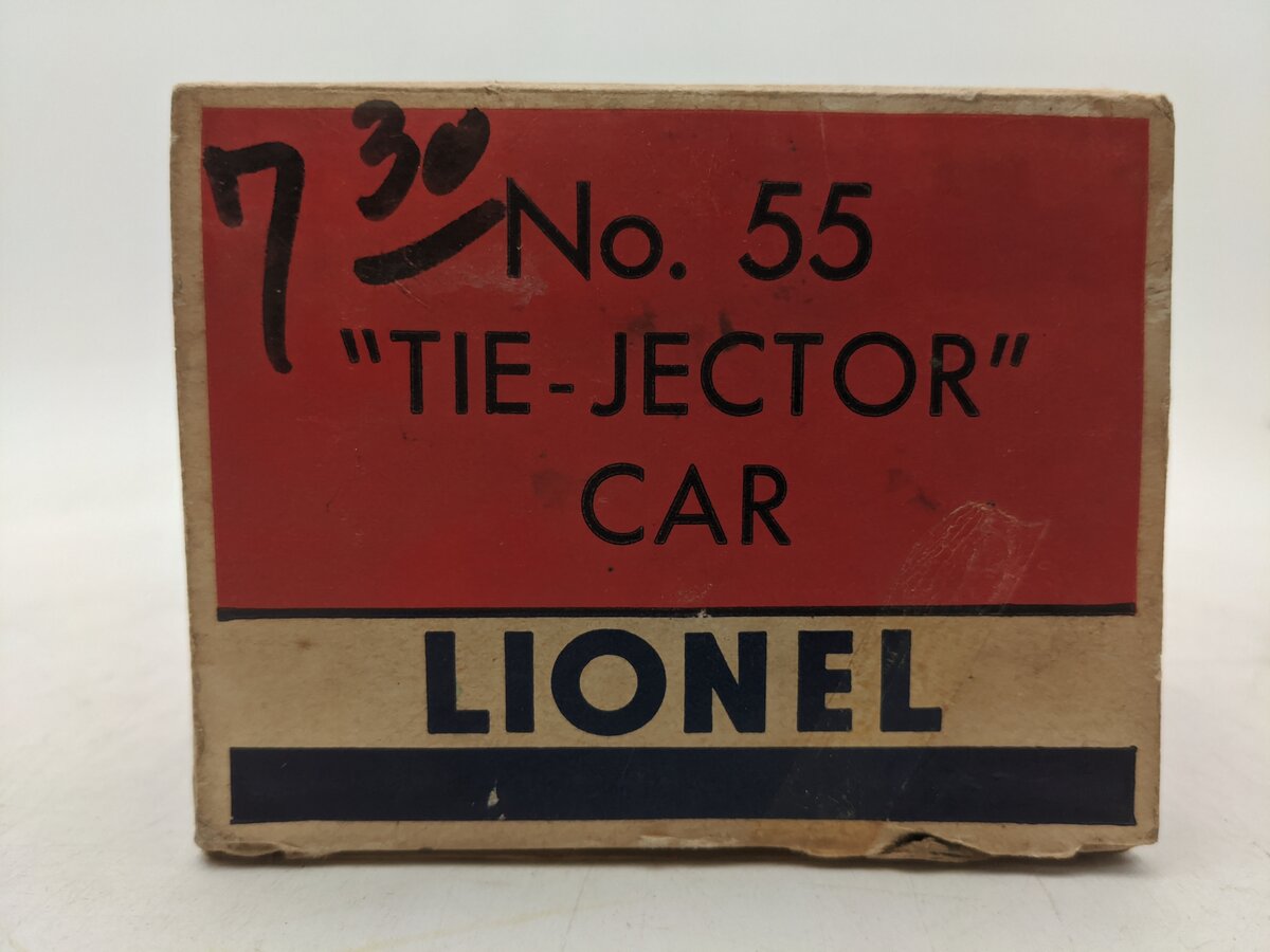 Lionel 55 Vintage O Gauge Postwar Pennsylvania Railroad Operating Tie-Jector Car VG/Box