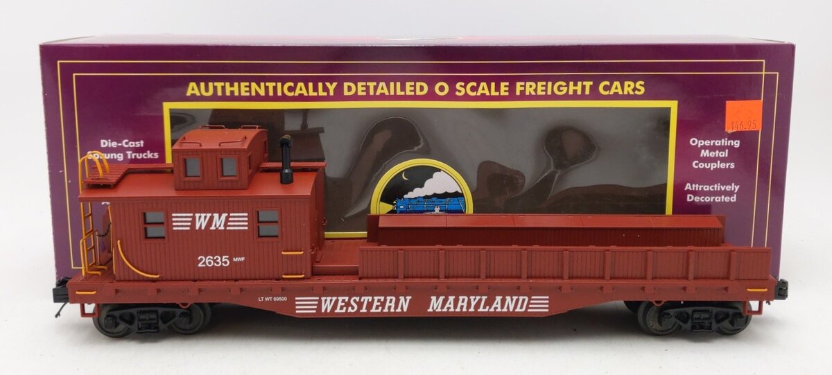 MTH 20-98751 O Scale Western Maryland Crane Tender #2638 LN/Box
