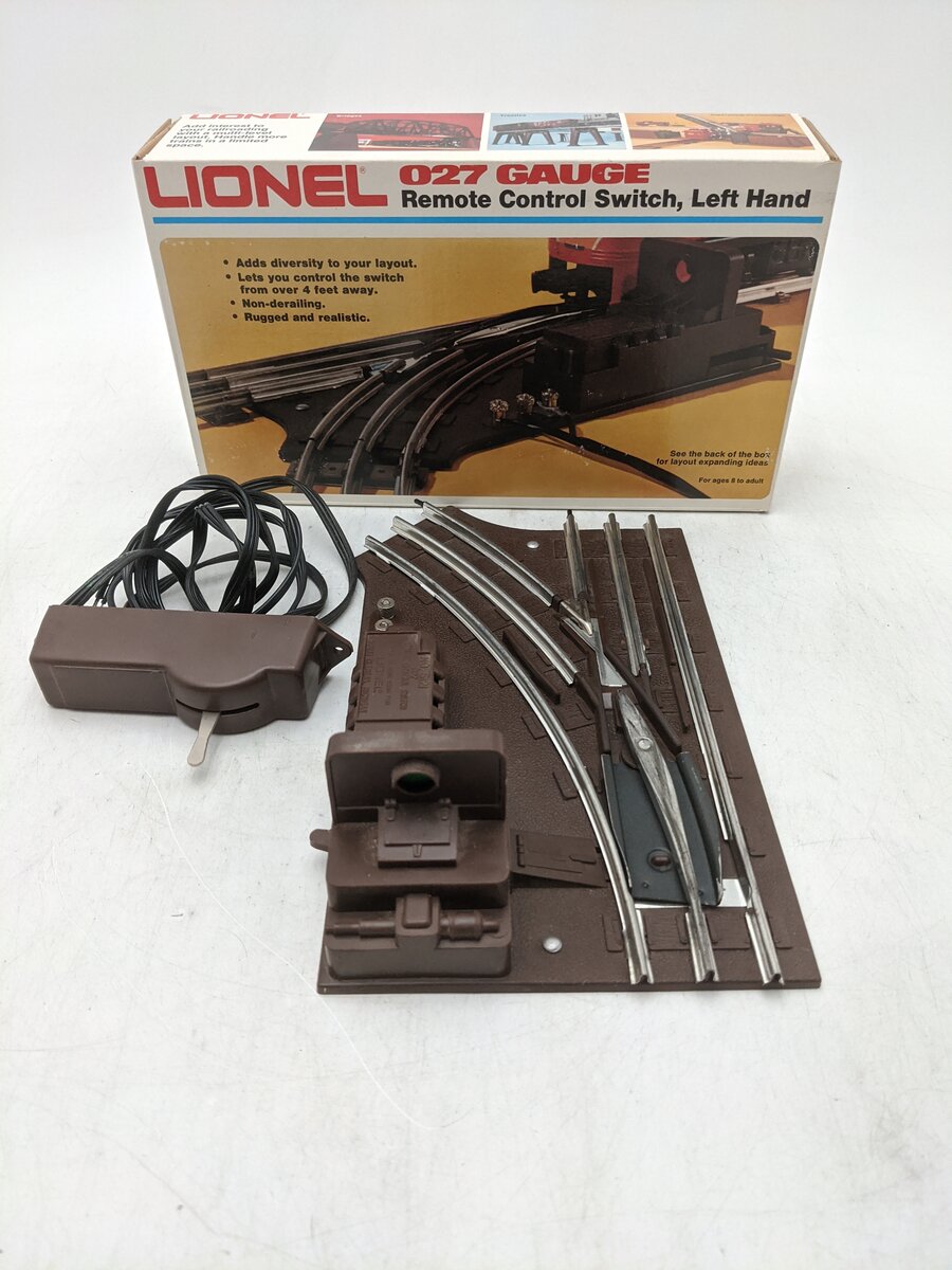 Lionel 6-5121 O O27 Left Hand Remote Control Switch Turnout VG/Box