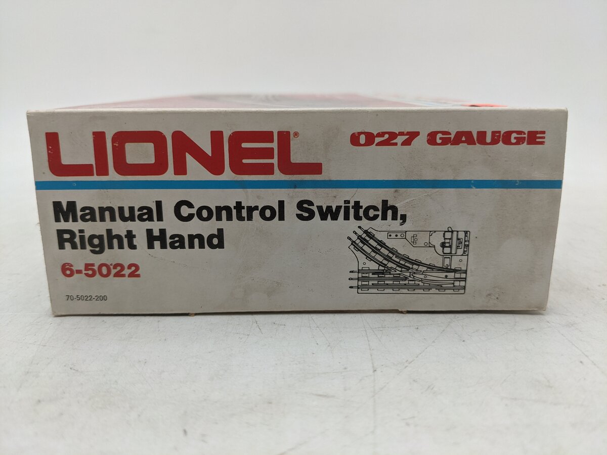 Lionel 6-5022 O27 Gauge Right Hand Manual Control Switch VG/Box