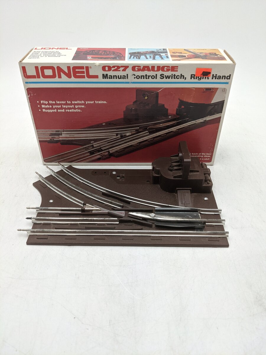 Lionel 6-5022 O27 Gauge Right Hand Manual Control Switch VG/Box