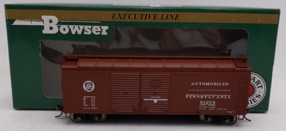 Bowser 40274 HO Pennsylvania 40' Turtle Roof Double Door  Box Car #81204 LN/Box